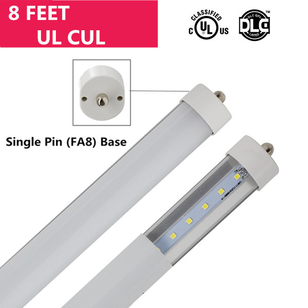 UL 8FT Line Voltage AC Fa8 Single-Pin Non-Screen Flickering Non-Dimmable Ballast By-Pass T8 LED Tube Light in Aluminum+PC Housing