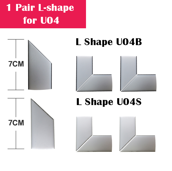 1 Pair Spliced L-shape for U04 LED Aluminum Channel