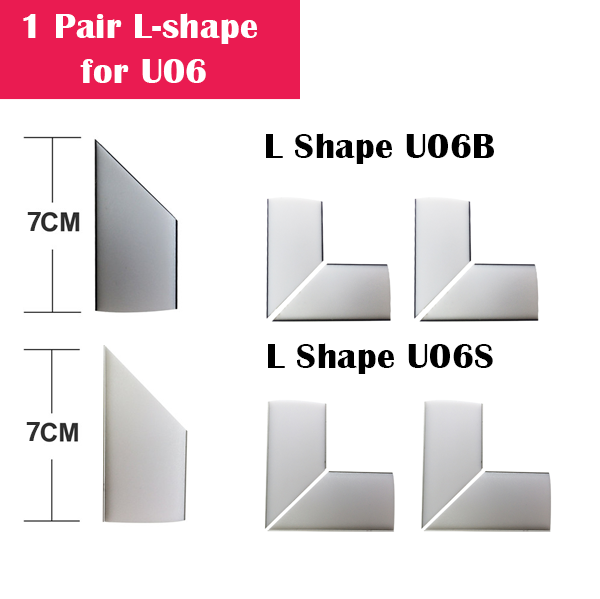 1 Pair Spliced L-shape for U06 LED Aluminum Channel