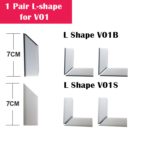 1 Pair Spliced L-shape for V01 LED Aluminum Channel