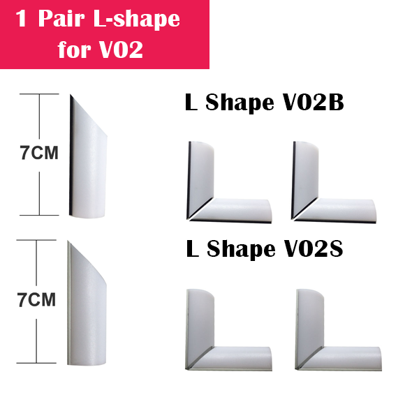 1 Pair Spliced L-shape for V02 LED Aluminum Channel