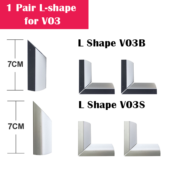 1 Pair Spliced L-shape for V03 LED Aluminum Channel