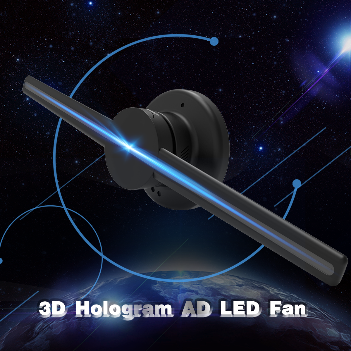 3D Hologram Advertising Display LED Fan, 42cm Holographic 