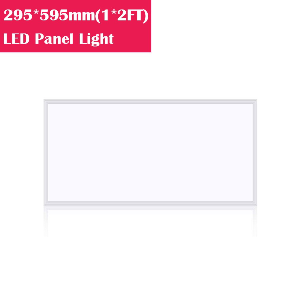 10mm Super Slim Profile 1ft x 2ft (295x595mm) LED Panel Light with Driver Included for Ceiling and Wall
