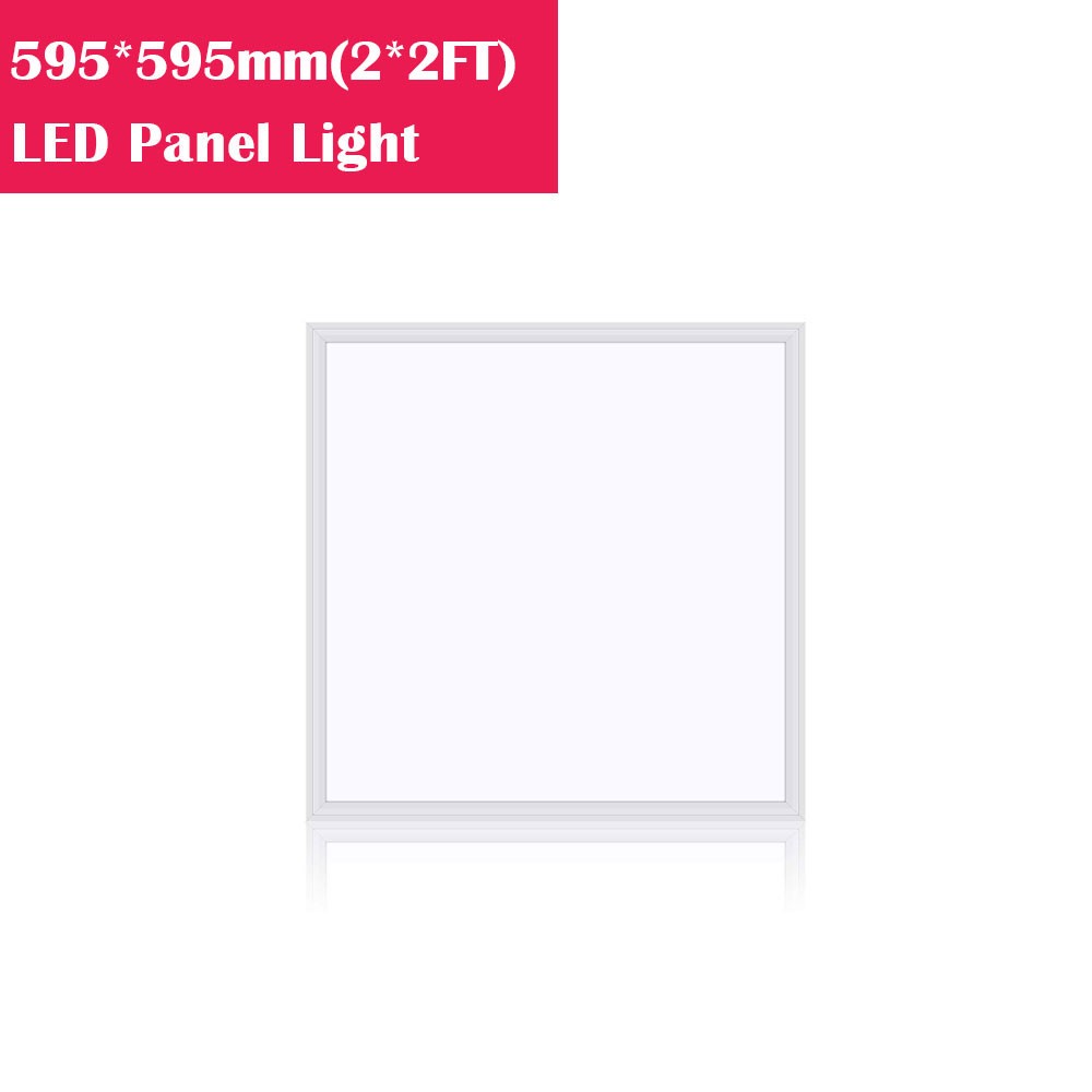 10mm Super Slim Profile 2ft x 2ft (595x595mm) LED Panel Light with Driver Included for Ceiling and Wall