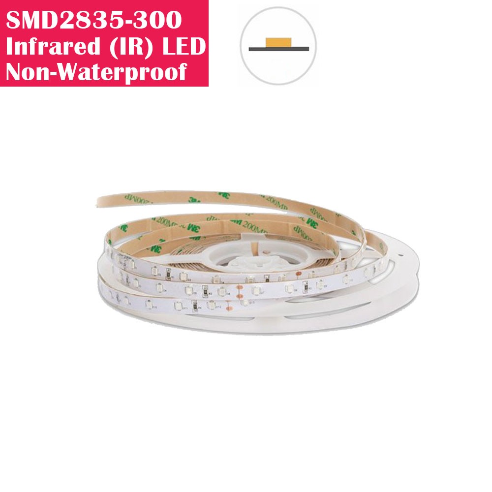 5 Meters  810nm SMD2835 Non-Waterproof 300LEDs Infrared Flexible LED Strip Lights