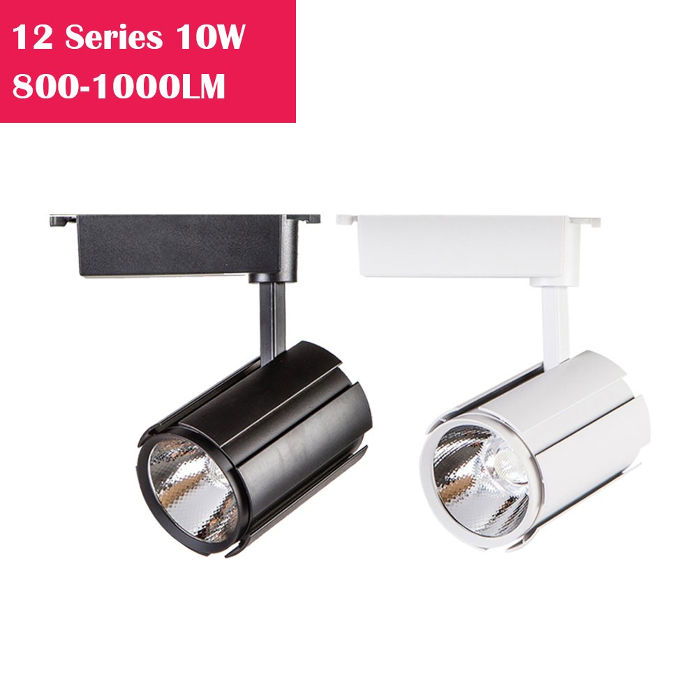 10W Cylinder LED Track Light Head 12 Series Indoor Use