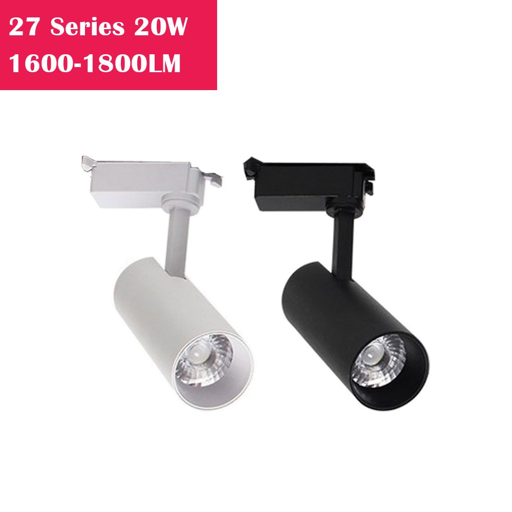 20W Cylinder LED Track Light Head 27 Series Indoor Use