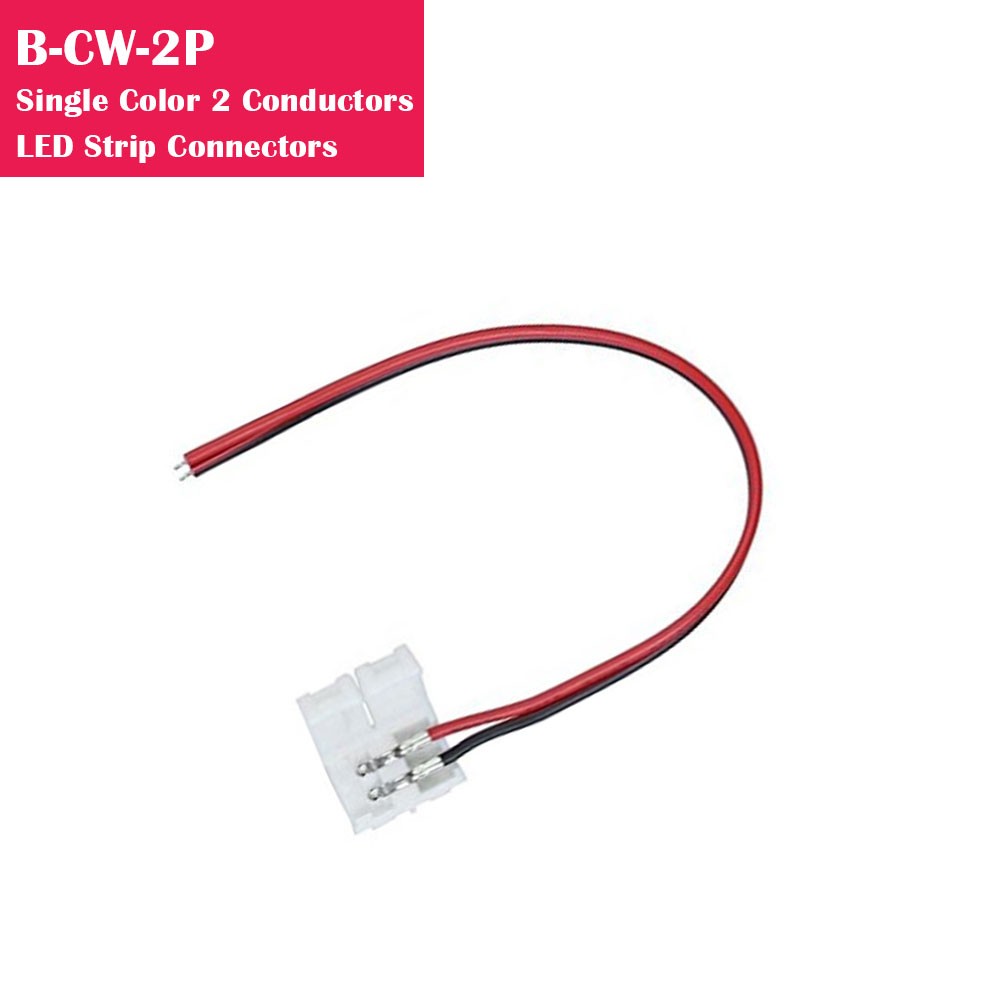 Single Color Gapless Strip to Strip 2 Conductor LED Strip Connector