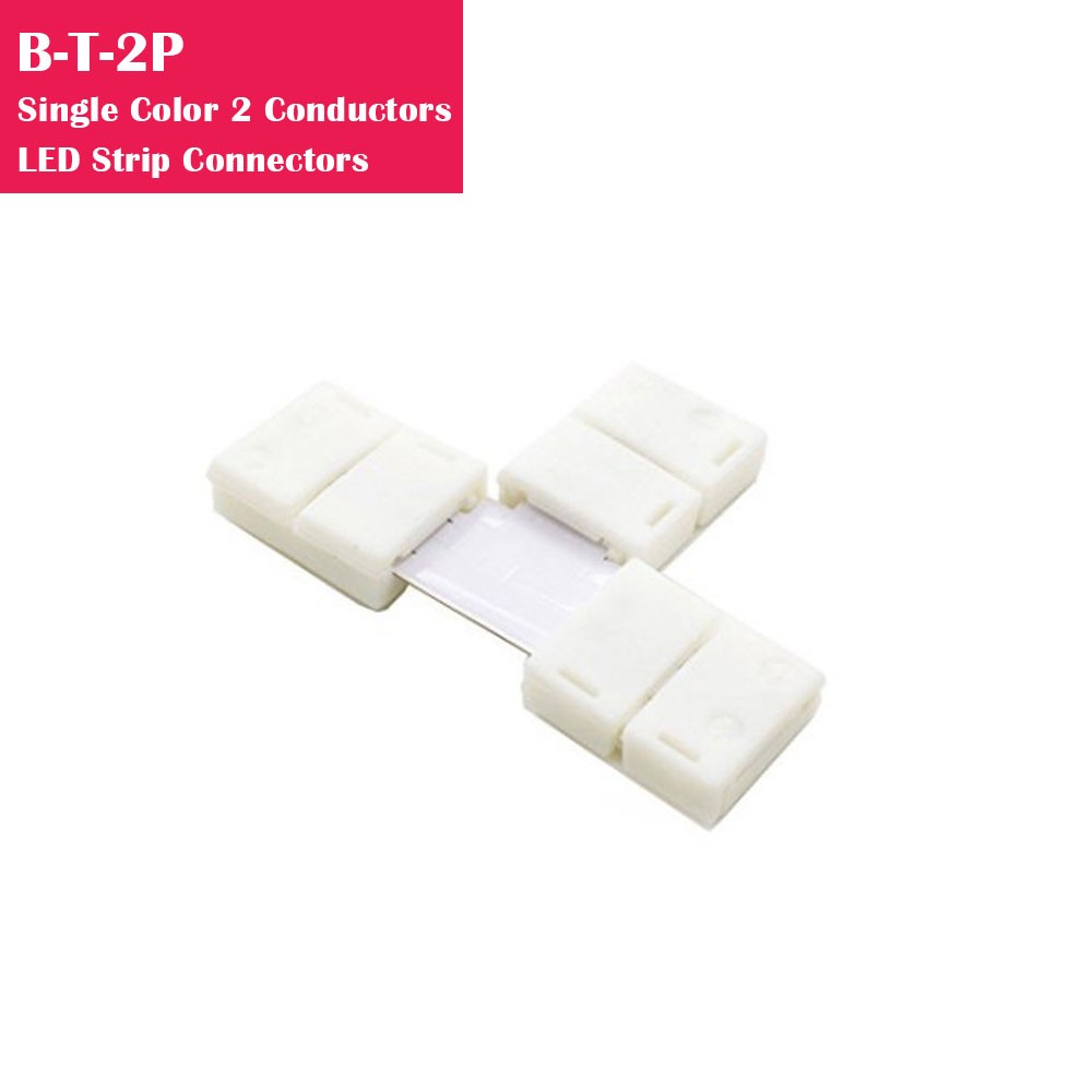 Single Color Gapless Strip to Strip 2 Conductor LED Strip Connector