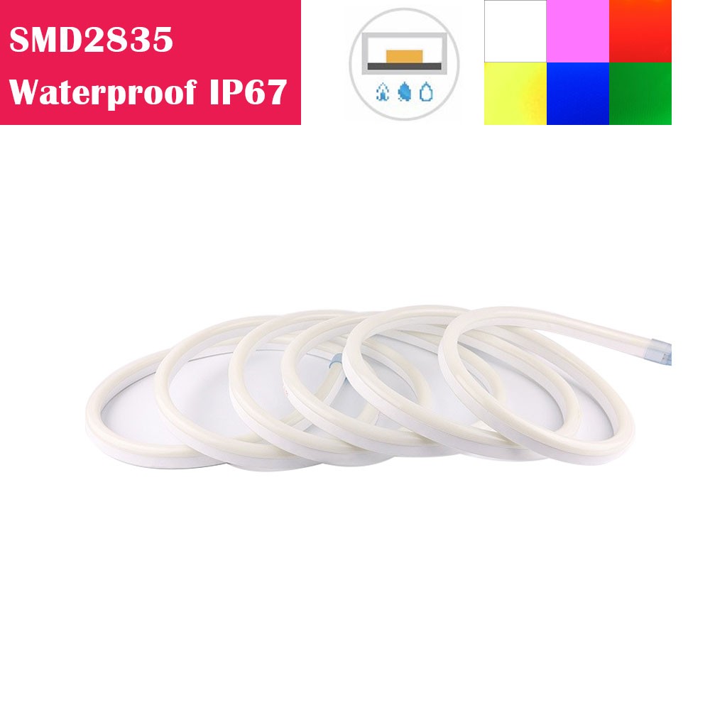 1 Meter 3.3ft Waterproof IP67 SMD2835 Flexible LED Neon Light Strip