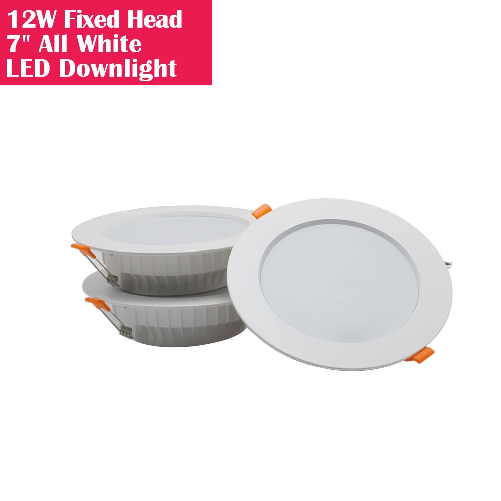 6Inch Fixed Head All White Recessed LED Downlights