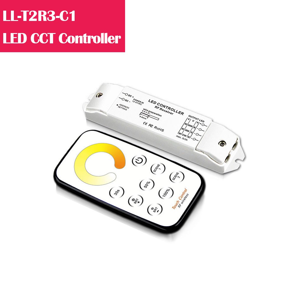 T2R3  Dual White CCT Dimmering 12-24V Low Voltage LED Controller