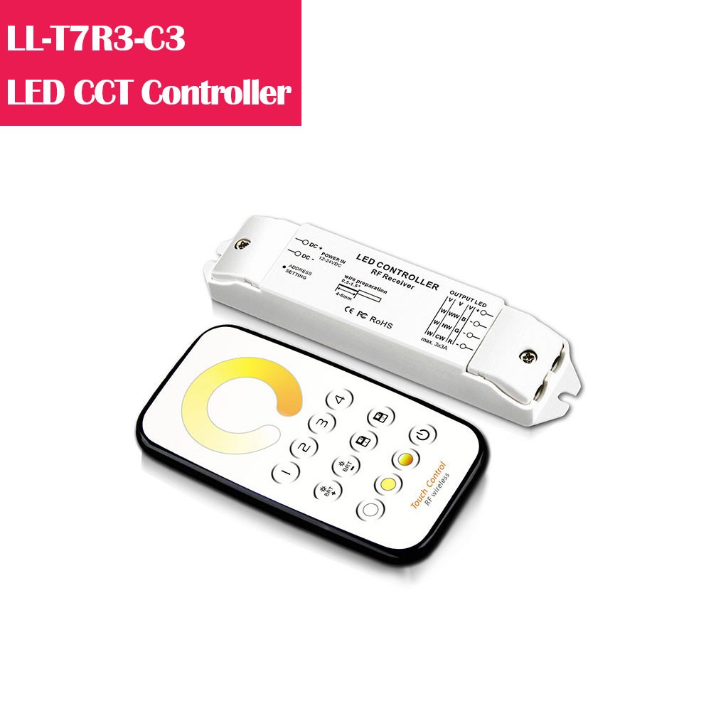 T7R3  Dual White CCT Dimmering 12-24V Low Voltage LED Controller