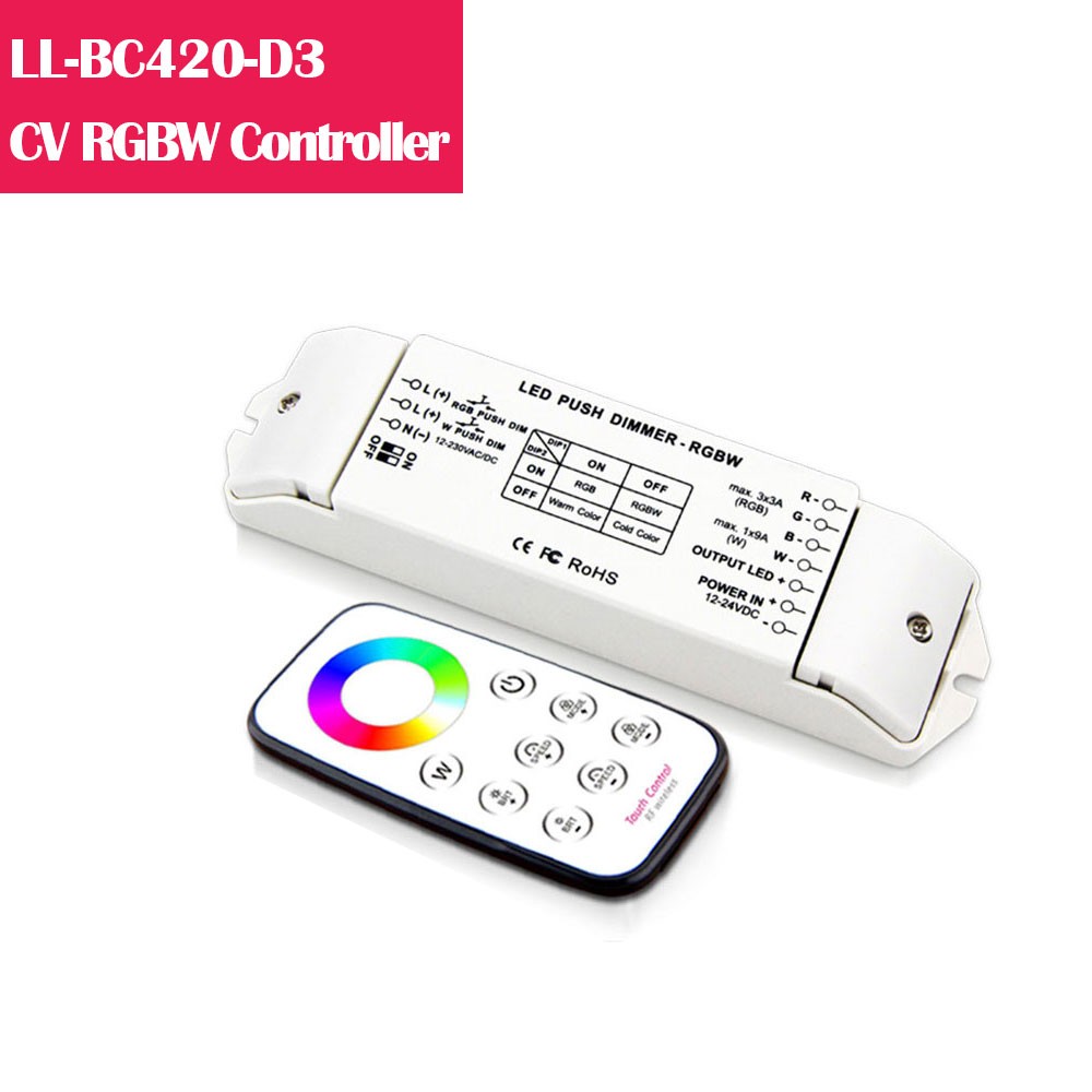 BC420 RGBW Color Changing 12-24V Low Voltage LED Controller