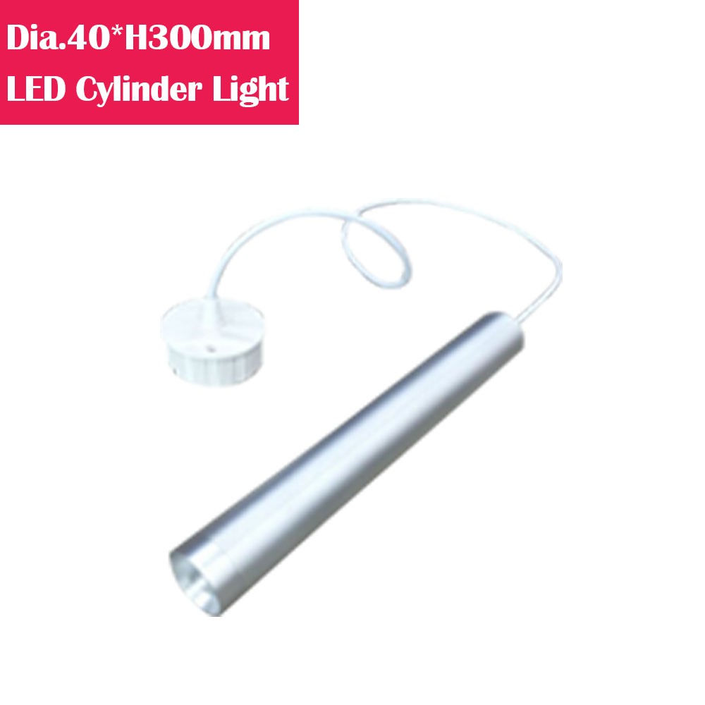 30cm LED Cylinder Suspended Dinning Light in White/Black/Golden/Silver Shade