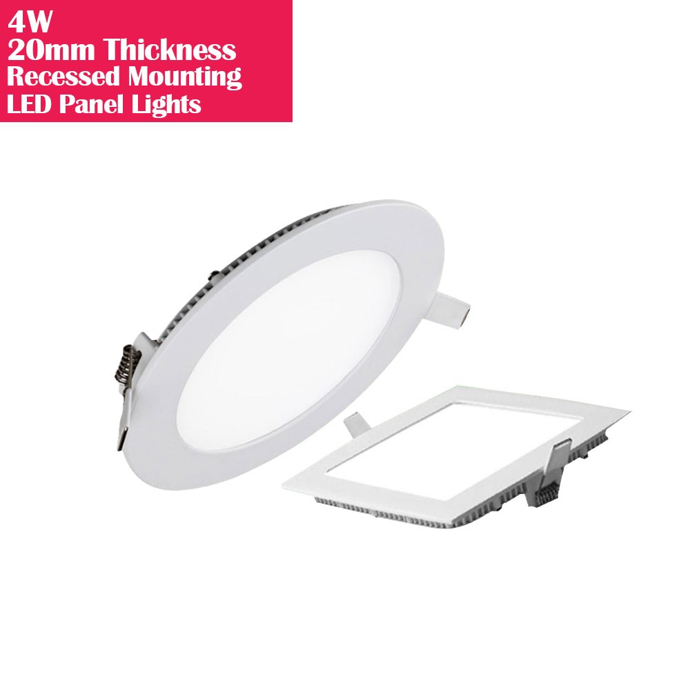 4W  Recessed Mounting LED Panel Lights in 20mm Thickness