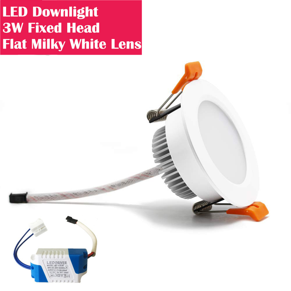 2.5Inch 3W Fixed Head Flat Lens Recessed LED Downlights - DXL Serie