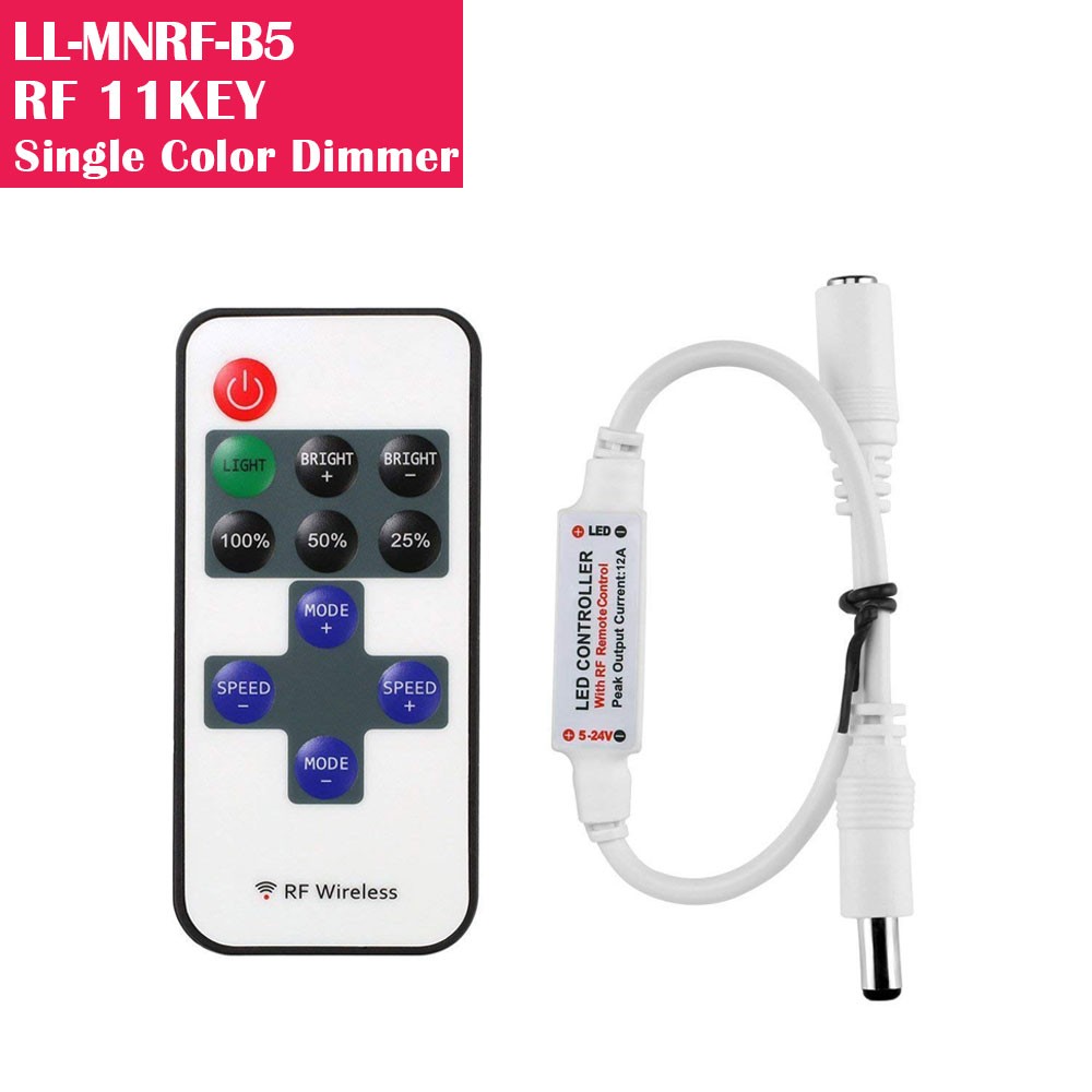 RF 11KEY Wireless Mini  Single Color Controller/Dimmer