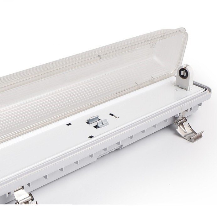LED Tube Fixture for Single LED Tube T8 2ft 0.6M Tri-proof LED Tube Support Bracket Waterproof , Dustproof, Corrosion-Proof
