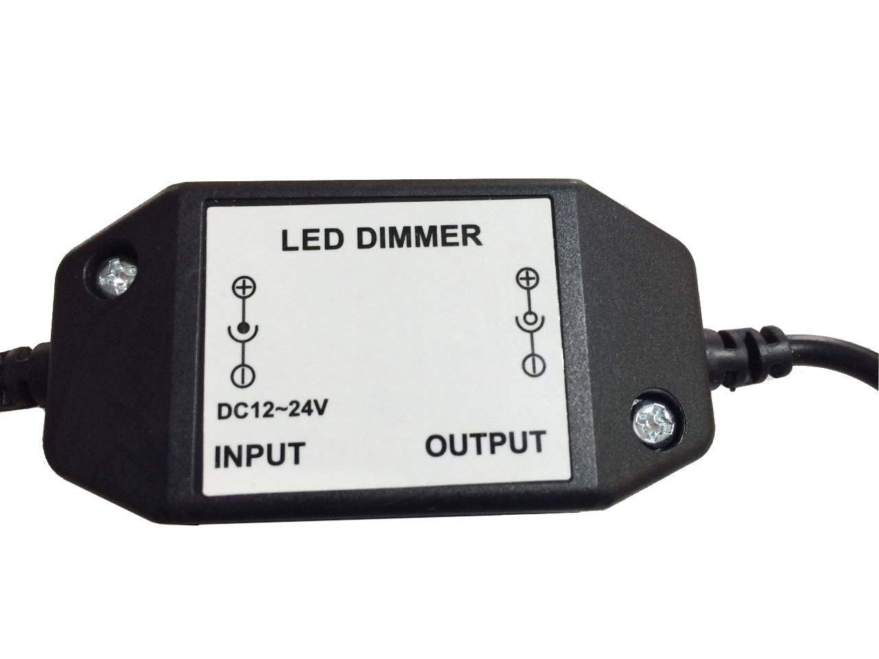 50A 5CH Knob Dimmer for LED Strip Lights Modules 5 Outputs 12V 24V 1200W  Max Power Controller