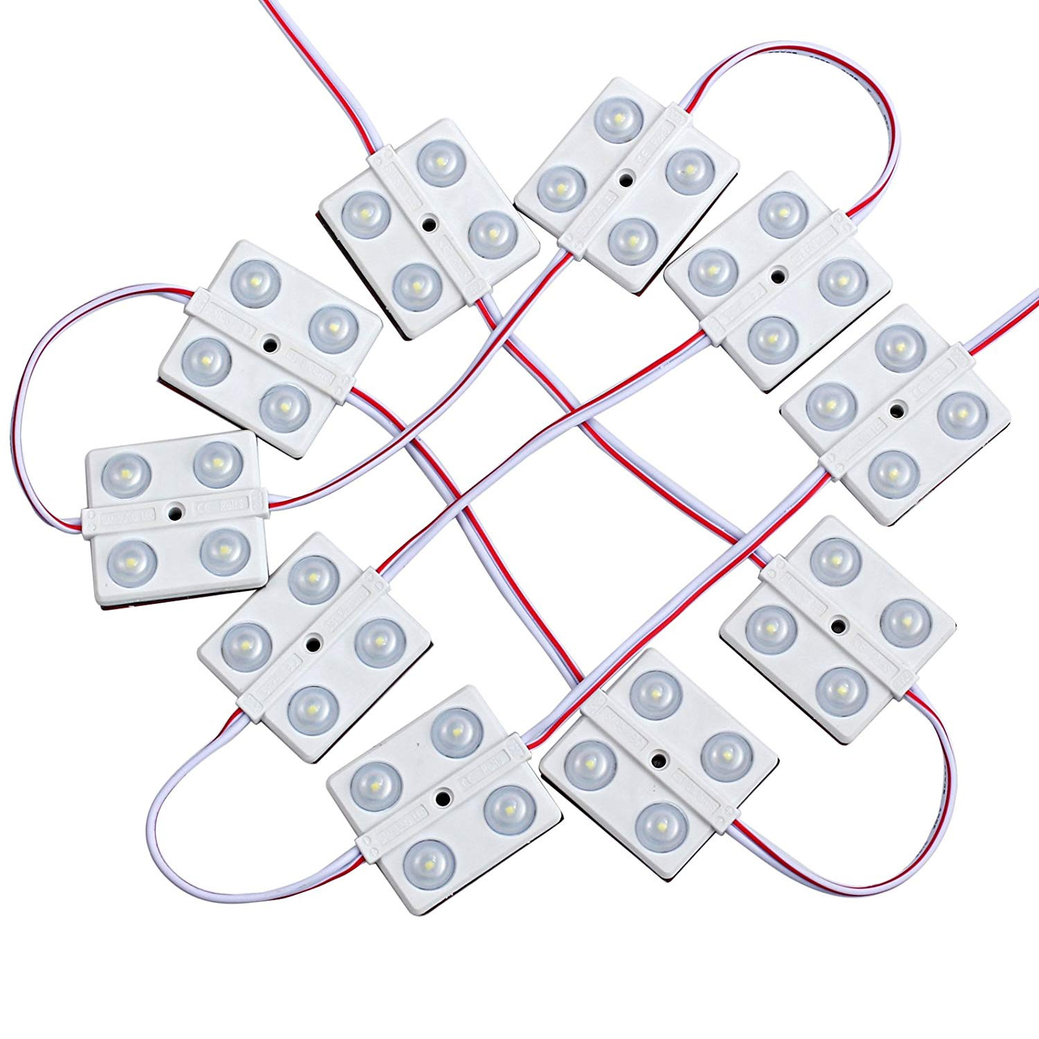 20pcs/pack LED Modules with SMD5730 4 LED DC12V 130-150LM 2W 160° Beam Waterproof IP67 with Adhesive Tape Back