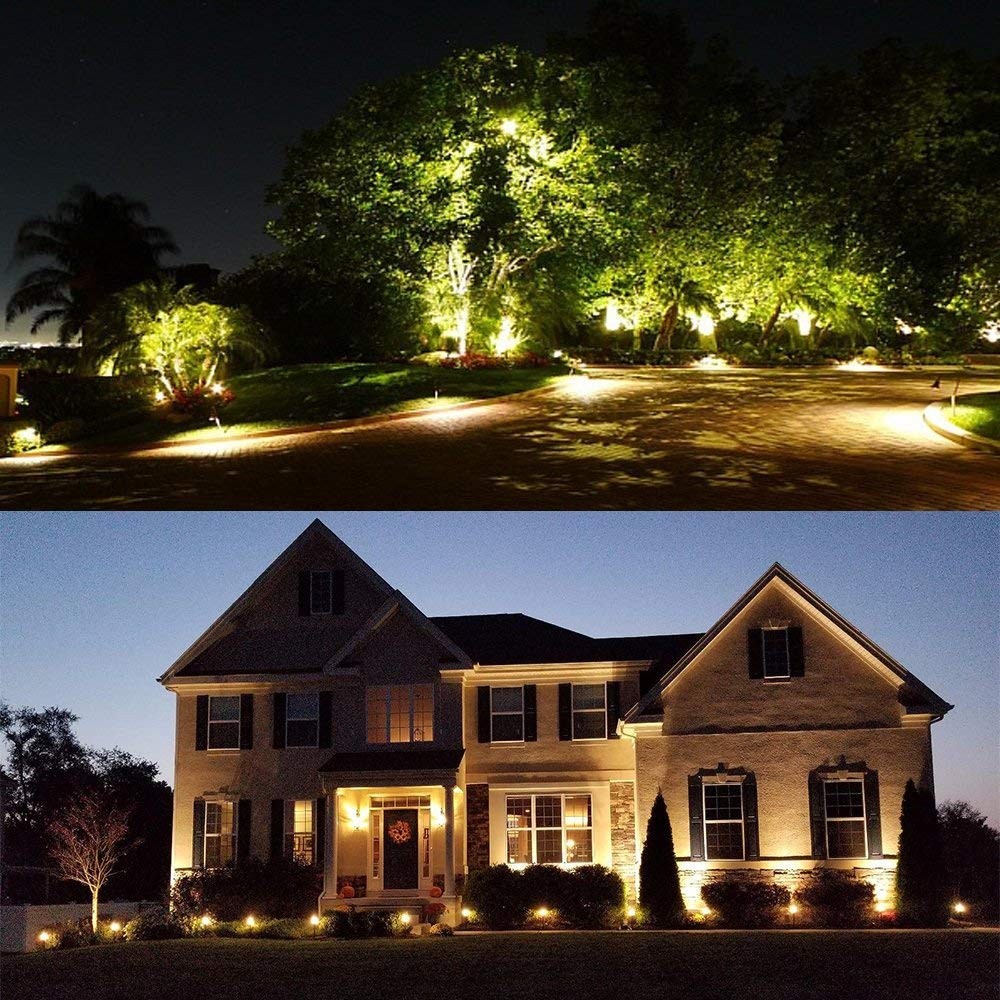 ECOWHO Outdoor Landscape Lighting, 12V LED Low Voltage Landscape Lights  Waterproof Outdoor Spotlights Plug in, Graden Lights with Connector for  Yard