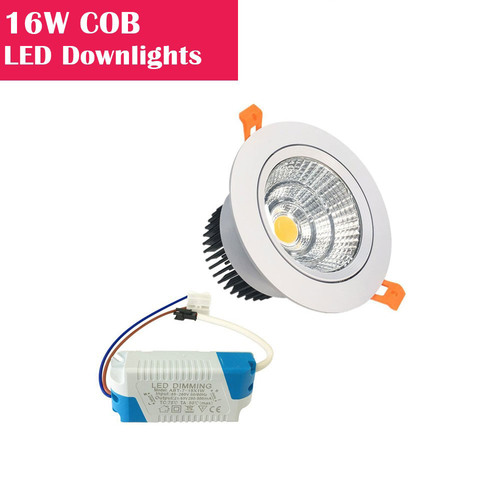 16W Recessed LED Downlight Kit include Driver