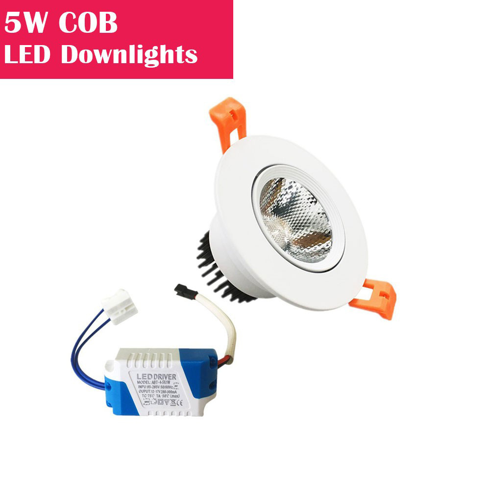 5W Recessed LED Downlight Kit include Driver