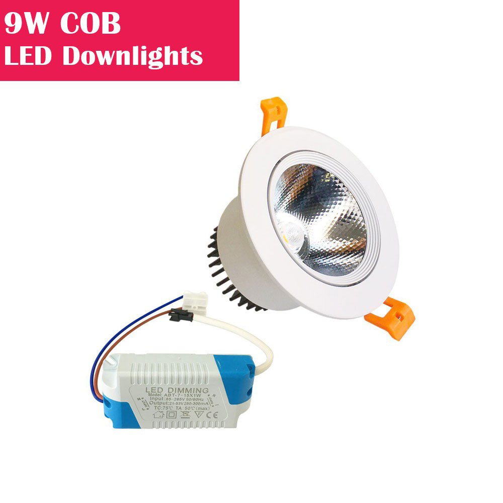9W Recessed LED Downlight Kit include Driver