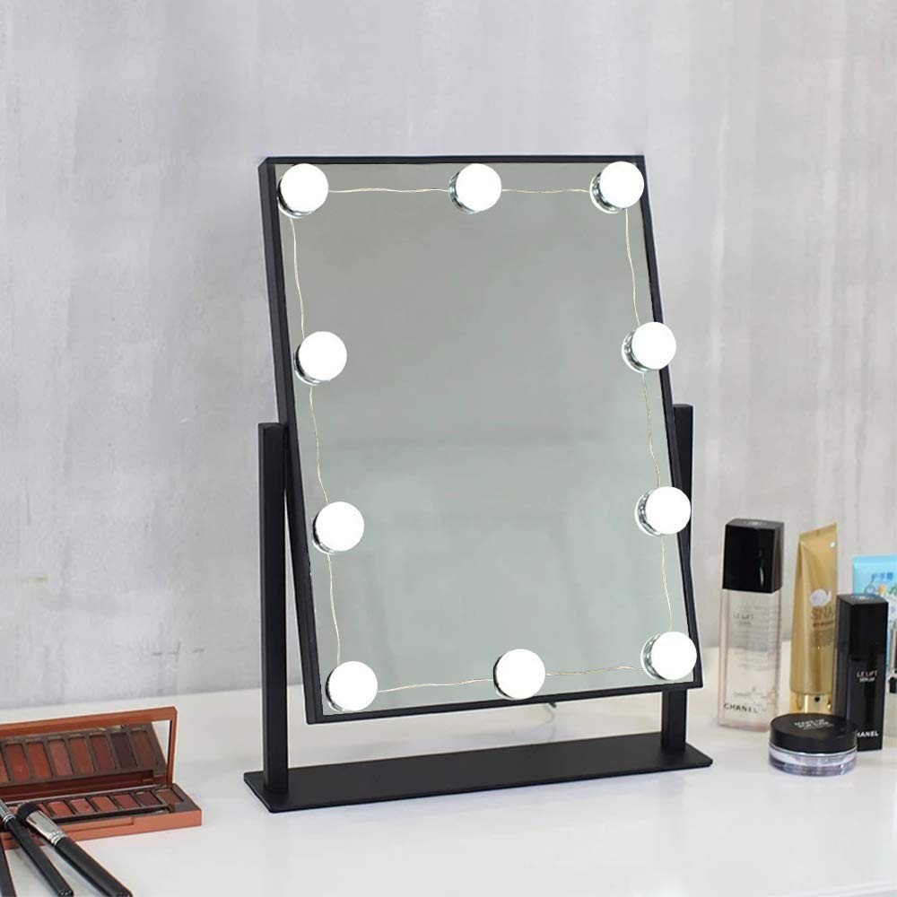 Details about   Make Up Mirror Hollywood Style LED Vanity Mirror Lights Kit Makeup Dressing Bulb 