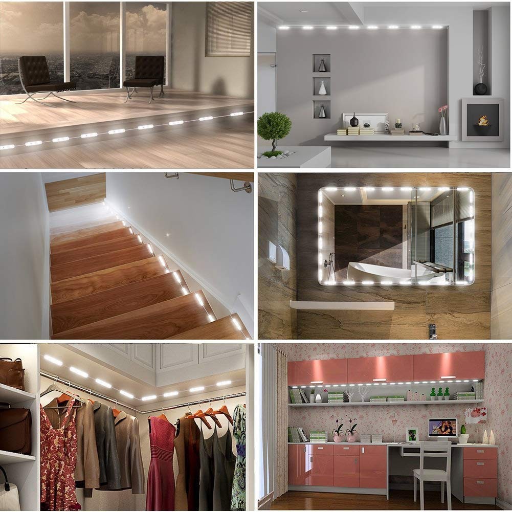 Diy Hollywood Style Led Vanity Mirror Lights Kit Dimmable Lighting