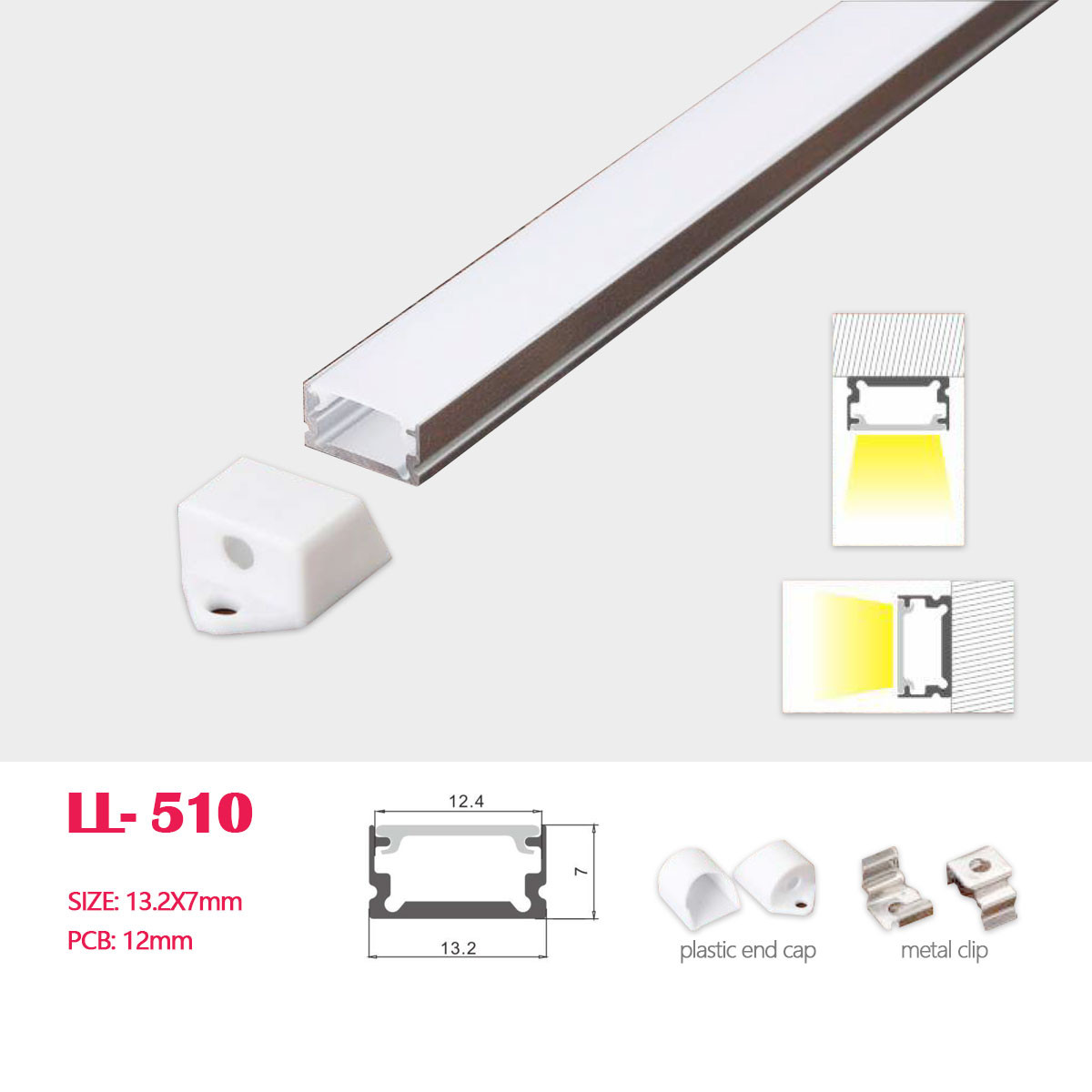 A02 Small Size Aluminum Profile For LED Strip Lighting In Diversified a02-small-size-aluminum-profile-for-led-strip-lighting-in-diversified