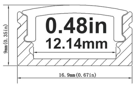 Ultra Slim LED Aluminium Profile, U Shape LED Channel, 2 M (6.56 FT) 0810